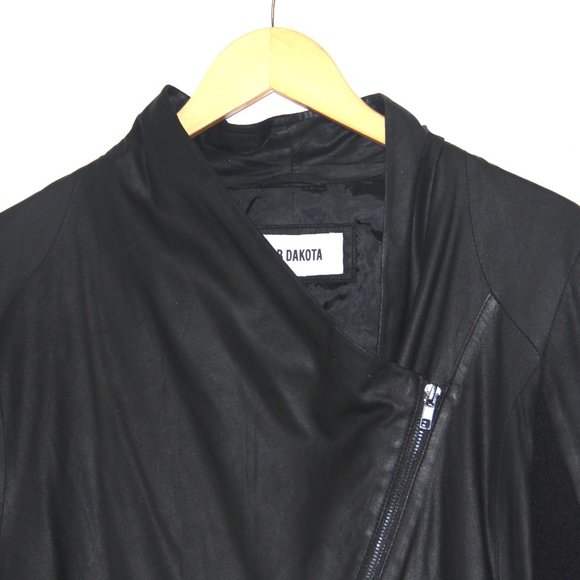 B.B. Dakota Black Leather Light Jacket - Picture 4 of 8